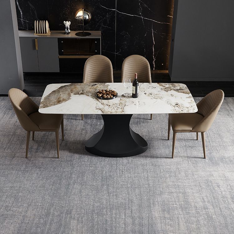 Modern Rectangle Sintered Stone Dining Table Set 1/3/4/5/7 Pieces Dining Set for Home Use Clearhalo 'Dining Room Sets' 'Dining Tables & Seating' 'dining_room_set' 'furn' 'furn_dining_room_set' 'Furniture' 'furniture_dining_room_set' 'Kitchen & Dining Furniture' 1200x1200_6ceb455a-5151-4dfd-824d-5ced6ecda4f2