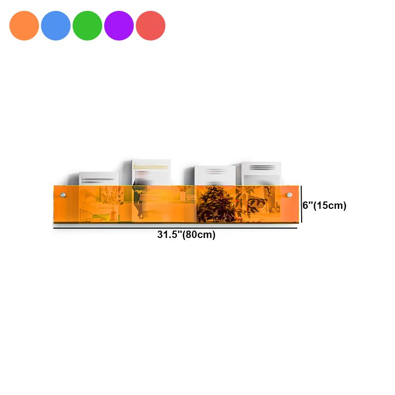 Scandinavian Horizontal Wall Unit Bookshelf Acrylic Bookcase for Home Clearhalo 'Bookcases' 'furn' 'furn_bookcases' 'Furniture' 'Office Furniture' 1200x1200_6cecb50e-9920-426d-b501-a1d871a74507