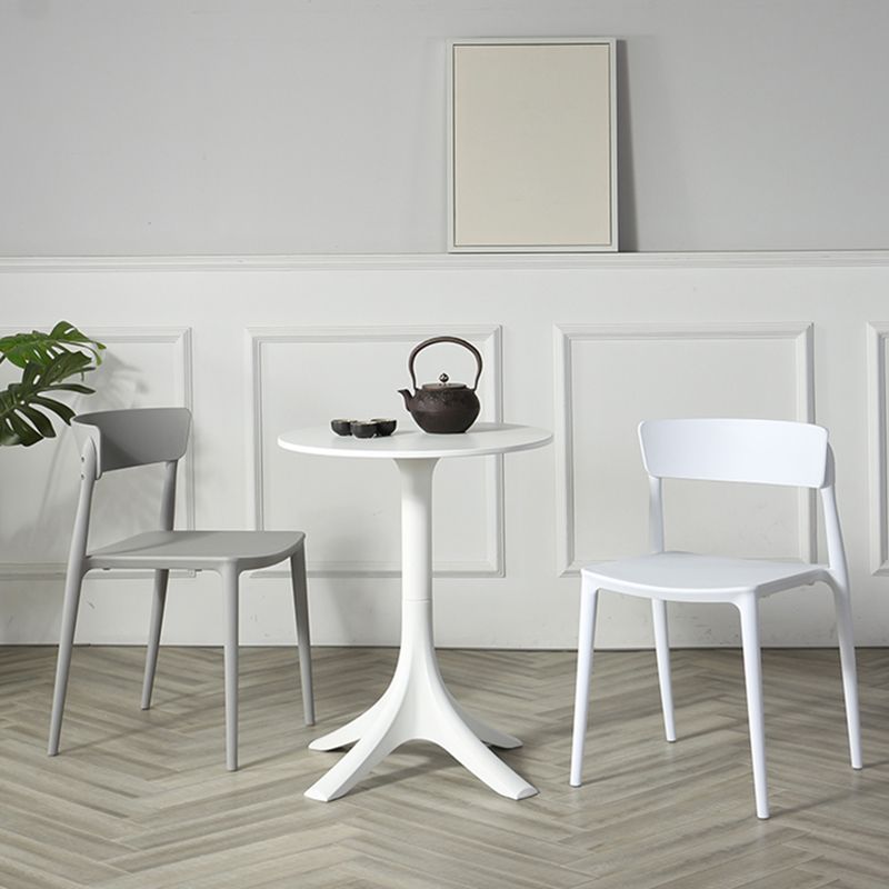Scandinavian Plastic Dining Armless Chair Open Back Side Chair Clearhalo ' kitchen&dining_furn' 'Dining Chairs' 'Dining Tables & Seating' 'dining_chair' 'furn' 'furn_dining_chair' 'Furniture' 'furniture_dining_chair' 'Kitchen & Dining Furniture' 'kitchen' 1200x1200_6ced2550-1bb1-43e3-be05-a13a1d192c98