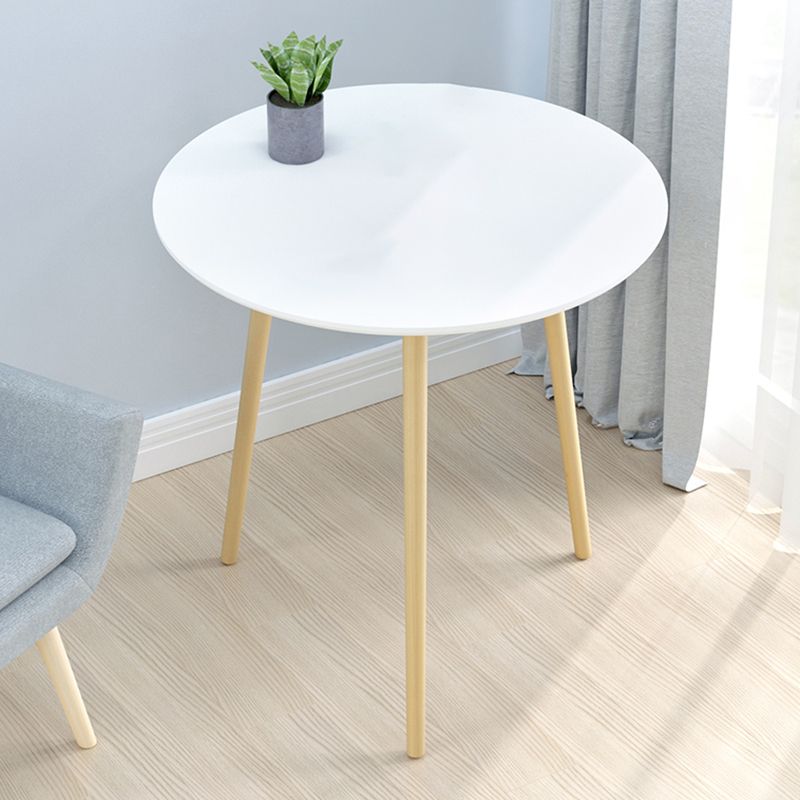 Table basse ronde contemporaine en bois, table de cocktail à 3 pieds