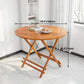 Modern Bamboo Pedestal Dining Table Natural Folding Table for Kitchen Clearhalo 'Dining Tables & Seating' 'Dining Tables' 'dining_table' 'furn' 'furn_dining_table' 'Furniture' 'furniture_dining_table' 'Kitchen & Dining Furniture' 'kitchen' 'kitchen_dining_table' 1200x1200_6cee80a3-356e-49e8-8204-1e64f150d7de