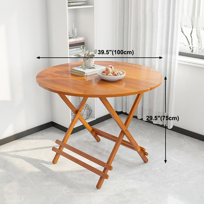 Modern Bamboo Pedestal Dining Table Natural Folding Table for Kitchen Clearhalo 'Dining Tables & Seating' 'Dining Tables' 'dining_table' 'furn' 'furn_dining_table' 'Furniture' 'furniture_dining_table' 'Kitchen & Dining Furniture' 'kitchen' 'kitchen_dining_table' 1200x1200_6cee80a3-356e-49e8-8204-1e64f150d7de