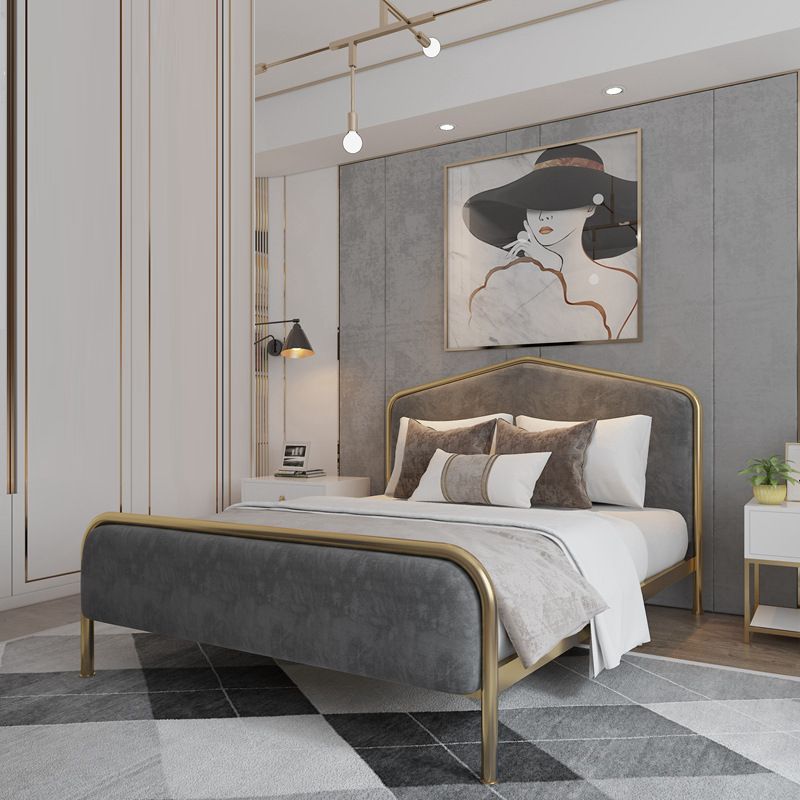 Farmettole per letto in metallo moderno standard con testiera e pedana