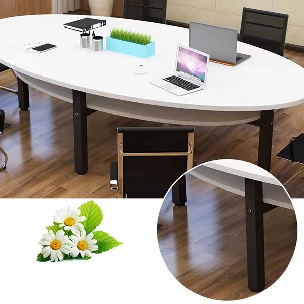Manufactured Wood Office Desk Contemporary Oval Writing Desk Clearhalo 'furn' 'furn_office_desk' 'Furniture' 'Office Desks' 'Office Furniture' 'office_desk' 1200x1200_6cf2d1aa-cc9e-4254-b336-ef9ea67fbb39