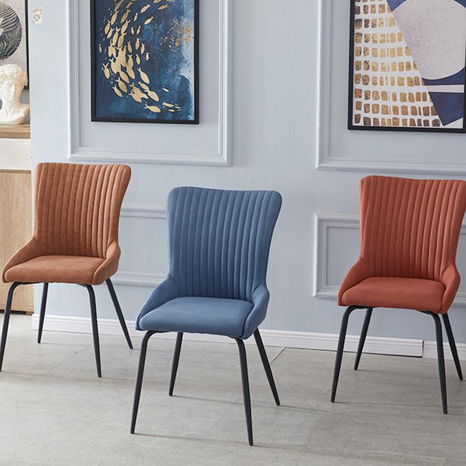 Modern Leather Living Room Side Chair Parsons Matte Finish Dining Chair Clearhalo ' kitchen&dining_furn' 'Dining Chairs' 'Dining Tables & Seating' 'dining_chair' 'furn' 'furn_dining_chair' 'Furniture' 'furniture_dining_chair' 'Kitchen & Dining Furniture' 'kitchen' 1200x1200_6cf327c5-795f-4dbd-9b19-b6e083c048d4