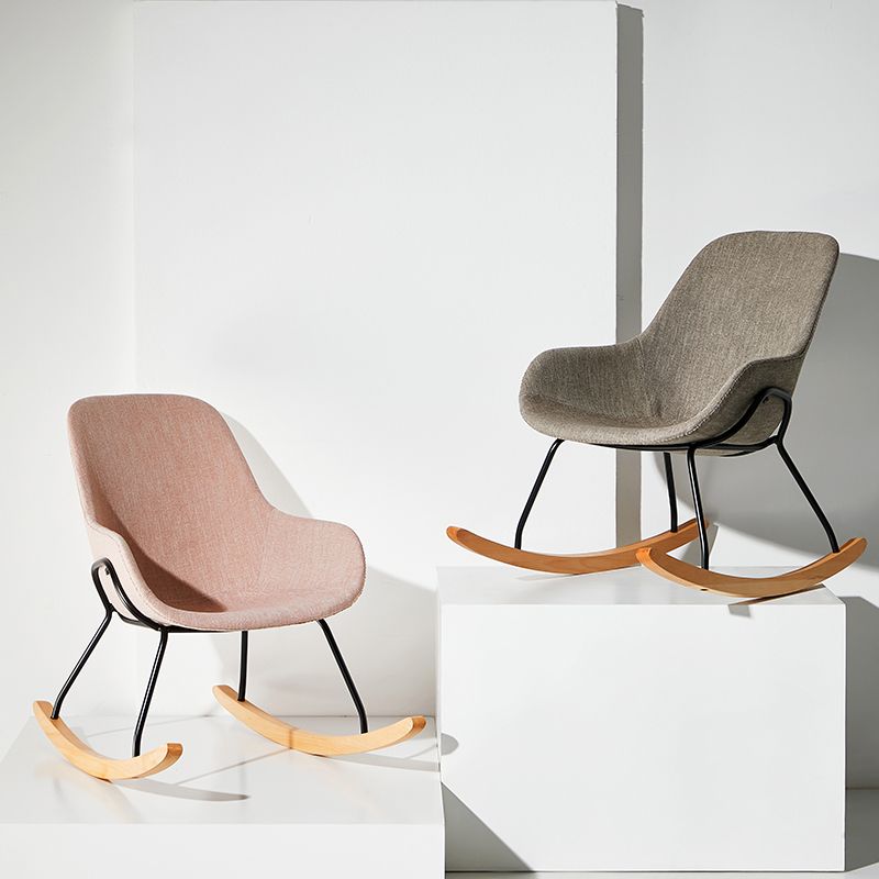 Linen Sled Base Chair 35.43" Wide Arms Included Chair with Black Legs