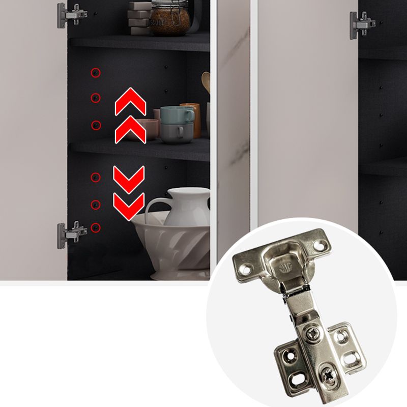 Credenza a buffet in legno di credenza in stile glam con armadi e cassetti