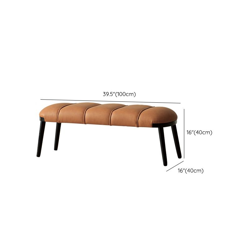 Contemporary Upholstered Bench Home Seating Bench with 4 Legs Clearhalo 'Benches' 'Chairs & Seating' 'furn' 'furn_benches' 'Furniture' 'Living Room Furniture' 1200x1200_6cf5d8e2-42f1-4222-9819-39bf8d8d1ca2