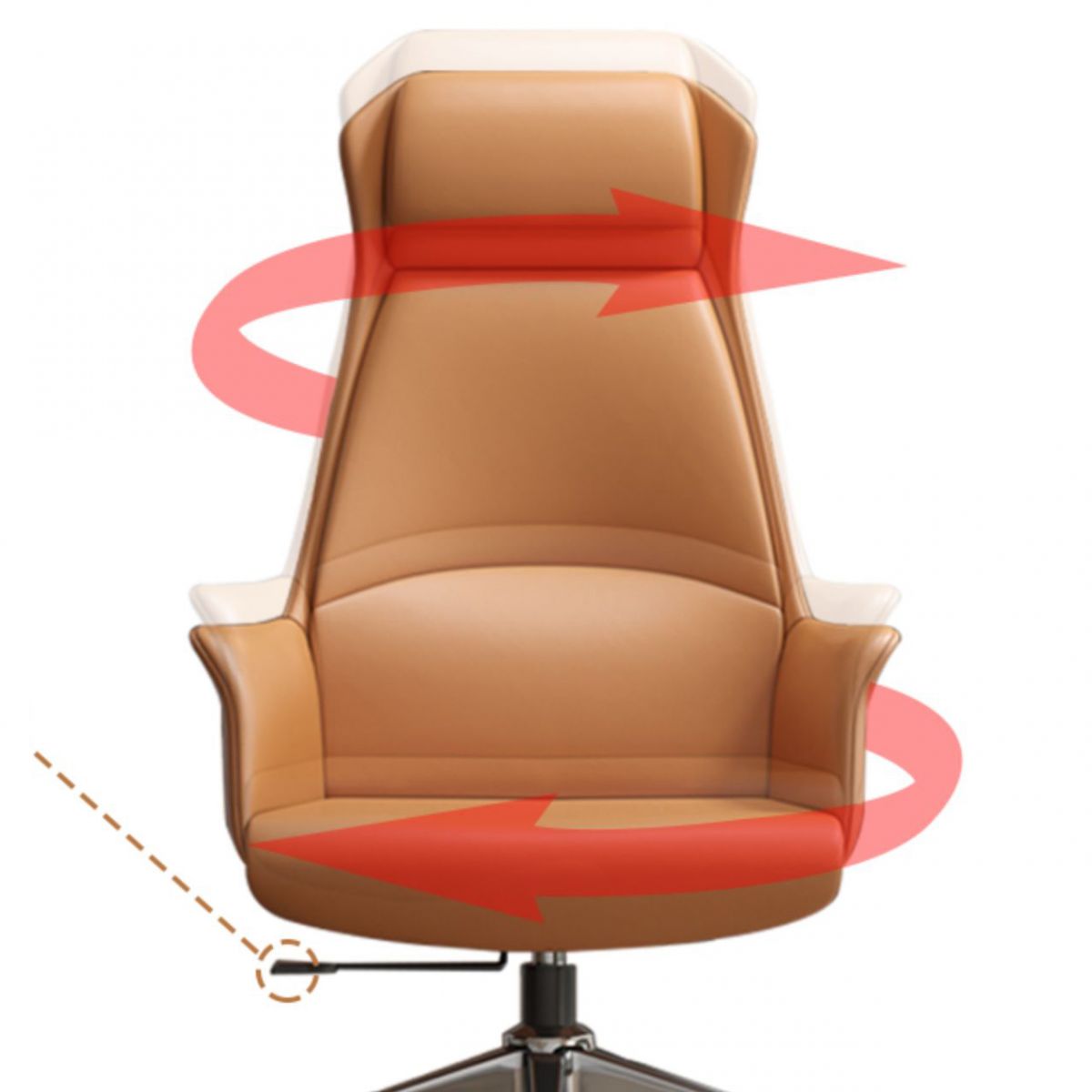 Faux Leather Arm Desk Chair Modern Swivel Working Chair with Wheels Clearhalo 'furn' 'furn_office_chair' 'Furniture' 'furniture_office_chair' 'Office Chairs' 'Office Furniture' 'office_chair' 1200x1200_6cf5feb8-76db-45a1-9228-12f57313058e