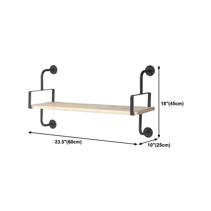 Wooden Floating Storage Bookshelf Modern Home Office Bookcase