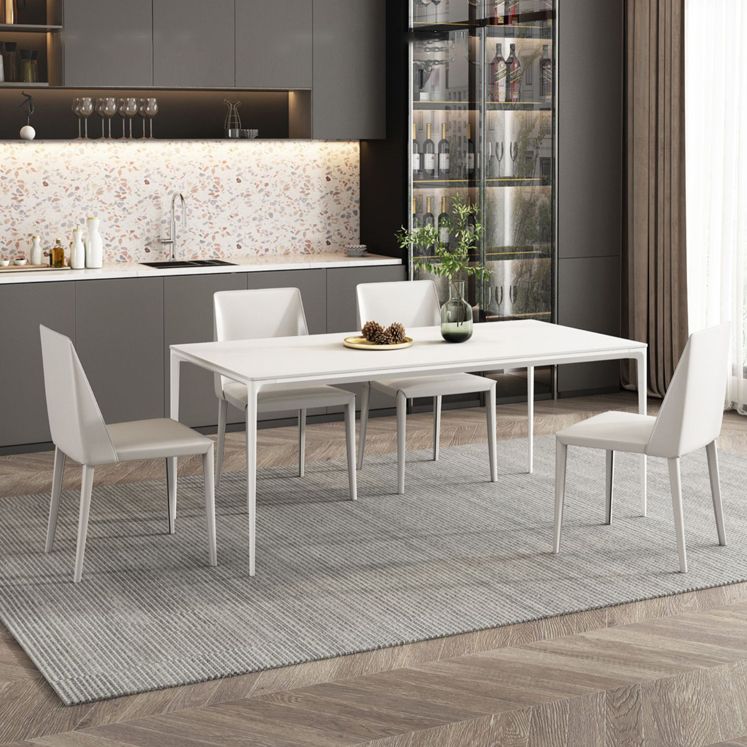Modern Sintered Stone Dining Table Set 1/4/5/7 Pieces Dining Set for Kitchen Clearhalo 'Dining Room Sets' 'Dining Tables & Seating' 'dining_room_set' 'furn' 'furn_dining_room_set' 'Furniture' 'furniture_dining_room_set' 'Kitchen & Dining Furniture' 1200x1200_6cf95f58-d58e-440f-982e-69651e9ce7cf