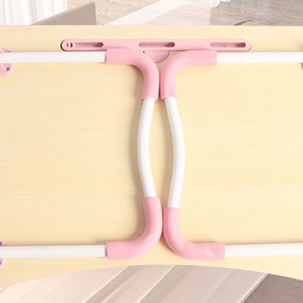 Modern Curved Writing Desk Folding Manufactured Wood Desk with Sled Base Clearhalo 'furn' 'furn_office_desk' 'Furniture' 'furniture_office_desk' 'Office Desks' 'Office Furniture' 'office_desk' 1200x1200_6cfd68df-f172-4ffa-8491-332096c96305