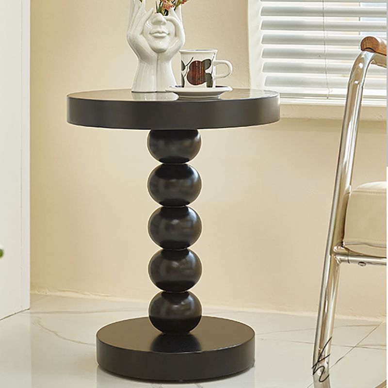 Mesa de altura contemporánea pedestal de madera maciza mesa de estar redonda de la sala de estar