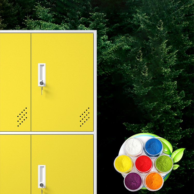 Matte Finish Steel Storage Cabinet with Hinged Doors Contemporary Non-Hanging Armoire Clearhalo 'Armoires & Wardrobes' 'armoires_wardrobes' 'Bedroom Furniture' 'furn' 'furn_armoires_wardrobes' 'Furniture' 1200x1200_6d01e586-47d8-4d73-b588-cef68b733ee1