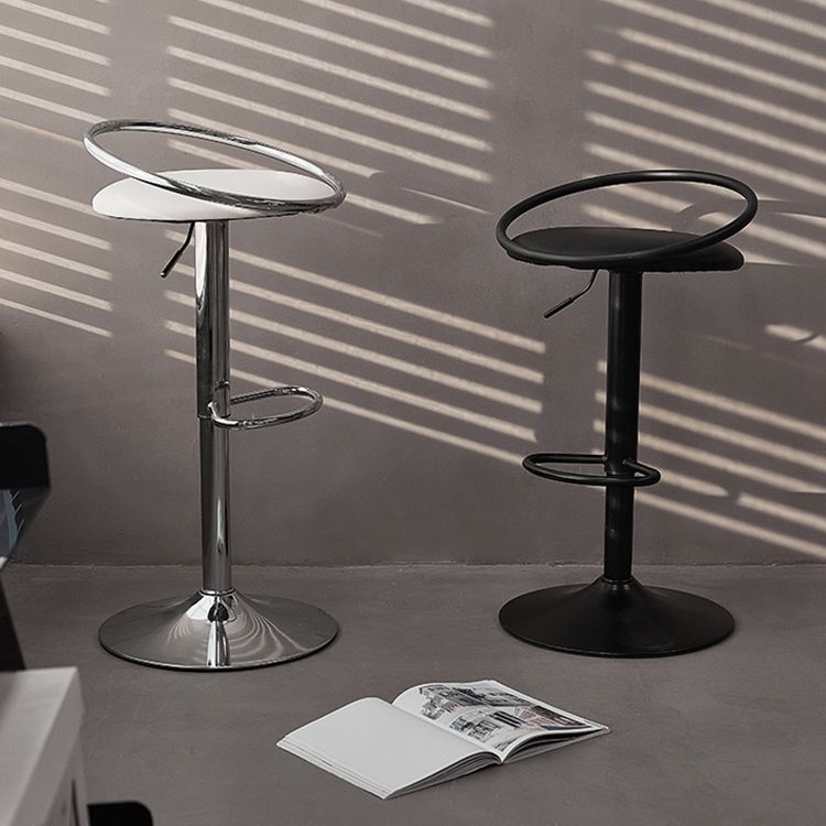 Taburete de bar con patas de metal para interiores, altura ajustable, con reposapiés