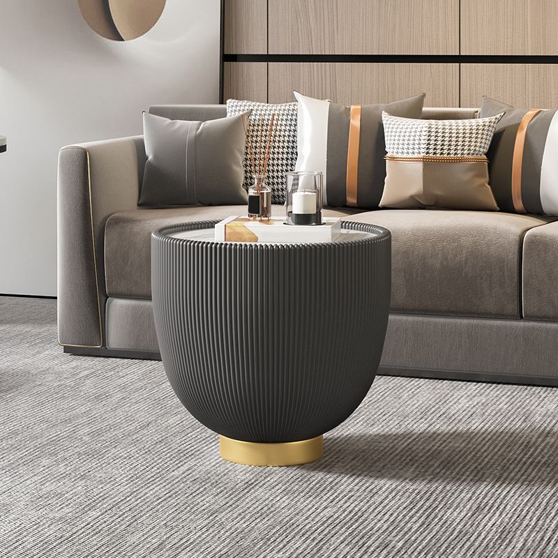 Stone Round Coffee Table Glam Pedestal Coffee Cocktail Table Set Clearhalo 'Coffee & Accent Tables' 'Coffee Tables' 'coffee_tables' 'furn' 'furn_coffee_tables' 'Furniture' 'Living Room Furniture' 1200x1200_6d047840-b853-4432-84d0-19702765f161
