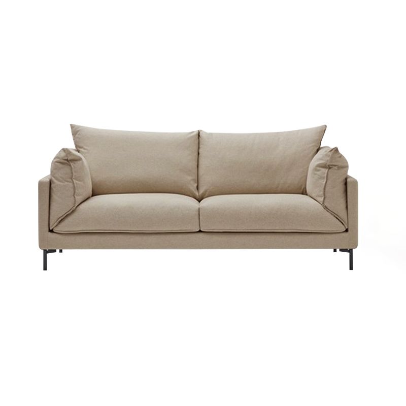 Modern Living Room Fabric Sofa Recessed Arm Loveseat with Black Legs Clearhalo 'furn' 'furn_sofas' 'Furniture' 'furniture_sofas' 'kitchen' 'kitchen_sofas' 'Living Room Furniture' 'Sofa' 'sofas' 1200x1200_6d057064-4b7f-4b3c-87de-5bd8b6f18350