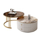 Round Frame Coffee Table Slate Nesting Coffee Table Set with Storage Clearhalo 'Coffee & Accent Tables' 'Coffee Tables' 'coffee_tables' 'furn' 'furn_coffee_tables' 'Furniture' 'Living Room Furniture' 1200x1200_6d064b26-28a1-4f57-8e6f-1017c624cace