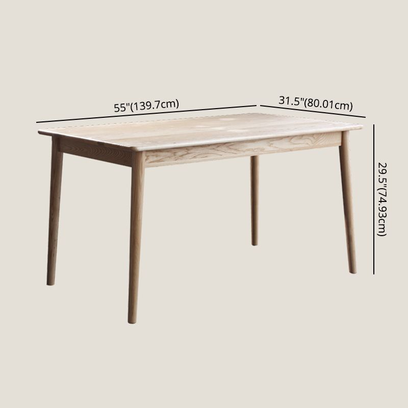 Minimalist Style Solid Wood Dining Table Set of Rectangle Shape Formal Dinette Set Clearhalo 'Dining Room Sets' 'Dining Tables & Seating' 'dining_room_set' 'furn' 'furn_dining_room_set' 'Furniture' 'furniture_dining_room_set' 'Kitchen & Dining Furniture' 'kitchen&dining_furn' 'kitchen' 1200x1200_6d06c567-5a09-445c-b34e-d8b5cfa26315