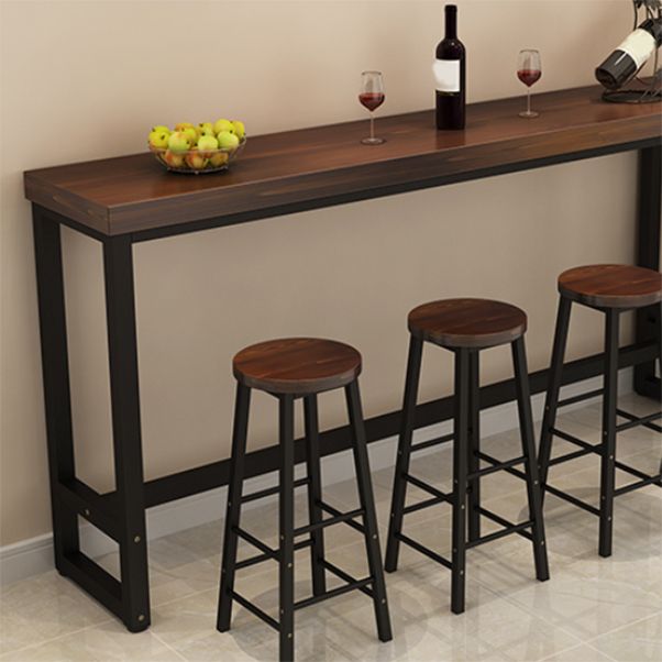 Industrial Bar Table Set 1/5/9 Pieces Solid Wood Pub Table Set for Indoor Clearhalo 'Bar Furniture' 'furn' 'furn_home_bar_bar_sets' 'Furniture' 'Home Bars & Bar Sets' 'home_bar_bar_sets' 'Kitchen & Dining Furniture' 1200x1200_6d07510a-5de0-4ba2-bf91-d1ae44724722