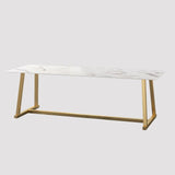 Desca di scrittura in marmo dell'ufficio scrivania rettangolare contemporanea