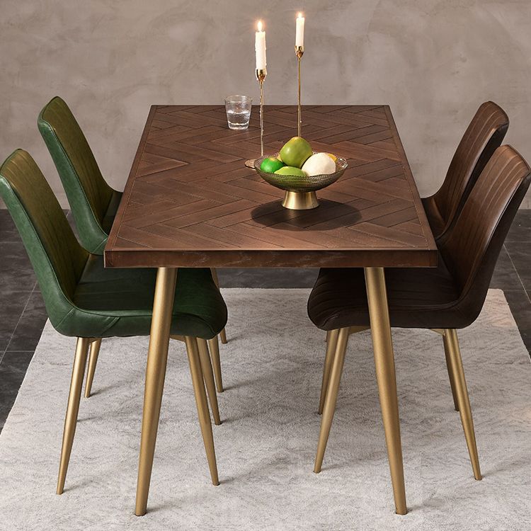 Rectangle Dining Side Table Traditional Luxury Solid Wood Dinner Table with 4 Legs Clearhalo 'Dining Tables & Seating' 'Dining Tables' 'dining_table' 'furn' 'furn_dining_table' 'Furniture' 'furniture_dining_table' 'Kitchen & Dining Furniture' 'kitchen' 'kitchen_dining_table' 1200x1200_6d0cbf2f-456c-4cd2-8a41-5323235ccfc1