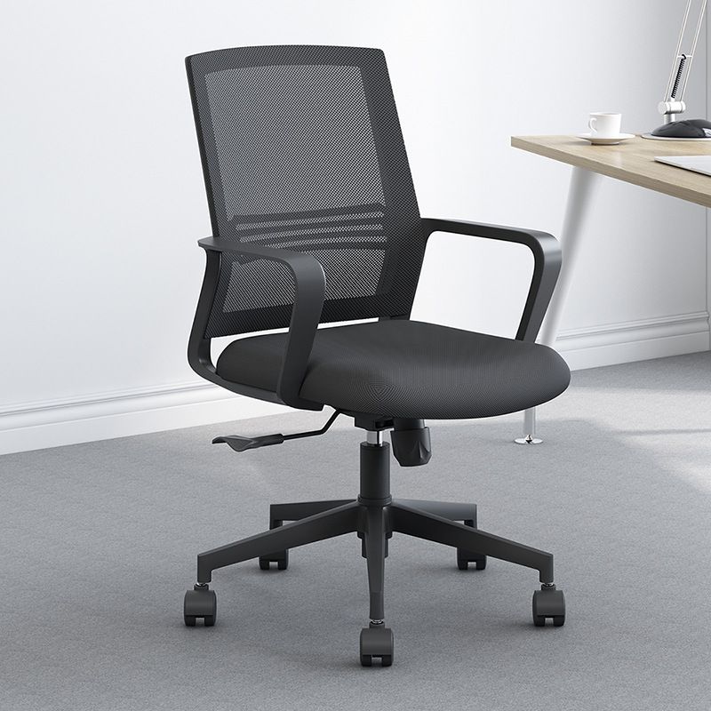 Modern Breathable Mesh Office Chair Nylon Fixed Arm Task Chair Clearhalo 'furn' 'furn_office_chair' 'Furniture' 'Office Chairs' 'Office Furniture' 'office_chair' 1200x1200_6d0ceb6d-803b-4ee1-8a98-d60eaaac9467