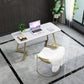 Glam Office Desk Rectangular Marble Writing Desk with Metal Legs Clearhalo 'furn' 'furn_office_desk' 'Furniture' 'Office Desks' 'Office Furniture' 'office_desk' 1200x1200_6d0d7563-39d1-4188-b556-df3abe0b0f73
