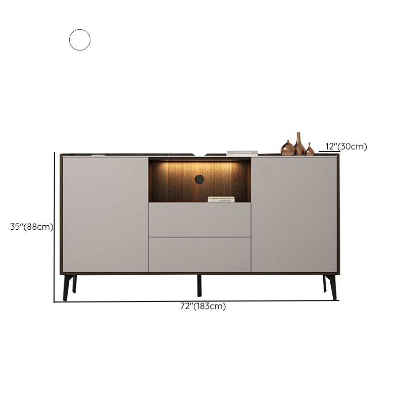 Contemporary Faux Wood TV Stand 2 Drawers and 2 Doors TV Cabinet Clearhalo 'furn' 'furn_tv_stands_entertainment_centers' 'Furniture' 'Living Room Furniture' 'TV Stands & Entertainment Centers' 'TV Stands & Media Storage Furniture' 'tv_stands_entertainment_centers' 1200x1200_6d0d8808-4d3a-4ad5-9081-0e000bb01310