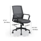 High / Mid Back Bureau Stoel Zwart Mesh Rotatable Desk -stoel met wielen