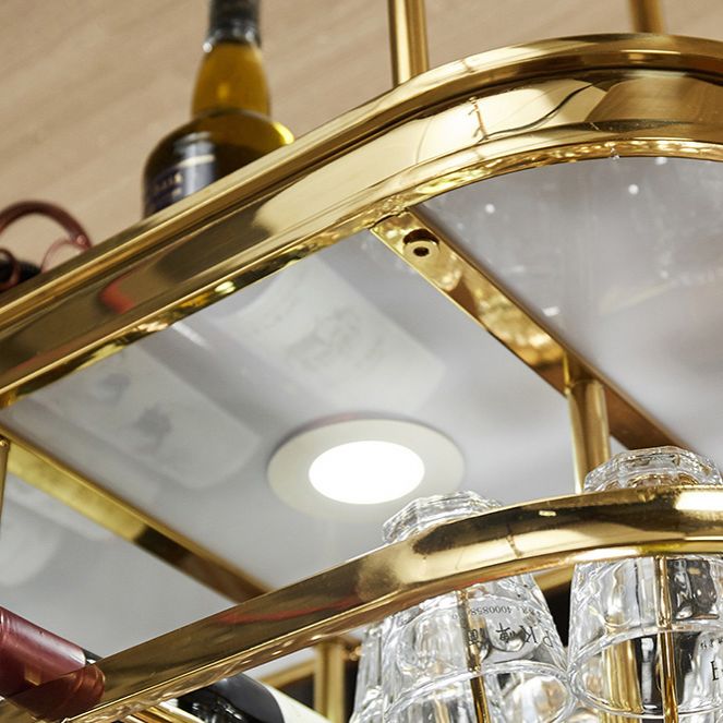 Glam hangende wijnrek metalen wijnfles en glazen rek voor bar