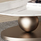 Glam Slate Pedestal Coffee Table Oval White Coffee Table Set Clearhalo 'Coffee & Accent Tables' 'Coffee Tables' 'coffee_tables' 'furn' 'furn_coffee_tables' 'Furniture' 'Living Room Furniture' 1200x1200_6d10df94-a5cf-4661-ab7a-91ada9e8d183