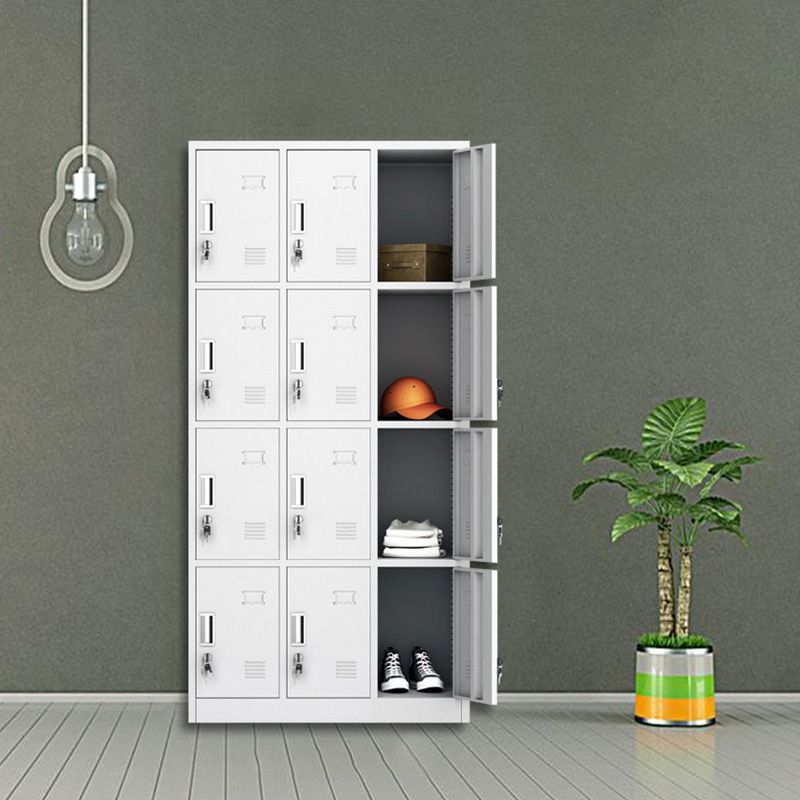 Armoire de rangement à la porte à charnière pour armoire en métal contemporain