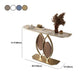 Tavolo console glam di pietra larga da 11 "tavolo da divano console mezzaluna