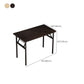 Folding Rectangular Writing Desk Modern Black Base Bedroom Office Desk