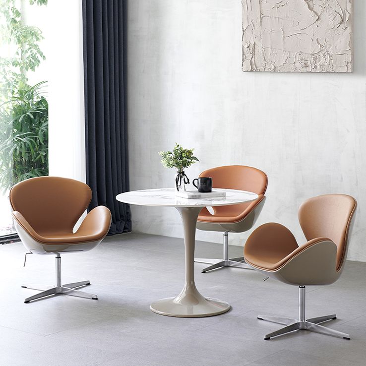 Contemporary Style Home Sintered Stone Dining Table Round Table with Tulip Base Clearhalo ' dining_table' 'Dining Tables & Seating' 'Dining Tables' 'furn' 'furn_dining_table' 'Furniture' 'furniture_dining_table' 'Kitchen & Dining Furniture' 'kitchen&dining_furn' 'kitchen' 'kitchen_dining_table' 1200x1200_6d164354-31d8-46b4-a09a-82964c890b5a