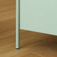 Mid-Century Corner Table Metal 4 Legs Side End Table with Storage