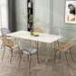 Modern 1/5/7 Pieces Dining Set Rectangle Stone Dining Table for Dining Room Clearhalo 'Dining Room Sets' 'Dining Tables & Seating' 'dining_room_set' 'furn' 'furn_dining_room_set' 'Furniture' 'furniture_dining_room_set' 'Kitchen & Dining Furniture' 1200x1200_6d167c2b-54b8-471b-87c2-fe526d1f17d6