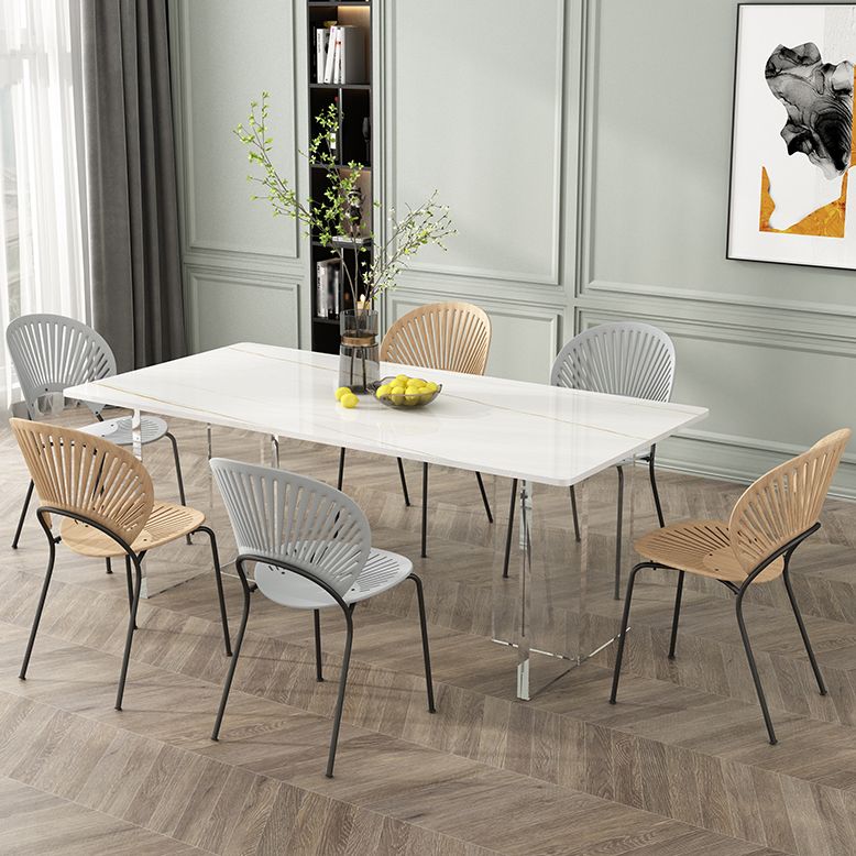 Modern 1/5/7 Pieces Dining Set Rectangle Stone Dining Table for Dining Room Clearhalo 'Dining Room Sets' 'Dining Tables & Seating' 'dining_room_set' 'furn' 'furn_dining_room_set' 'Furniture' 'furniture_dining_room_set' 'Kitchen & Dining Furniture' 1200x1200_6d167c2b-54b8-471b-87c2-fe526d1f17d6