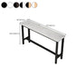 Modern Wooden Bistro Bar Table Rectangle Metal Base Bar Table Clearhalo 'Bar Furniture' 'Bar Tables' 'bar_tables' 'furn' 'furn_bar_tables' 'Furniture' 'Kitchen & Dining Furniture' 1200x1200_6d16d228-93bc-44e8-a6b9-e64e5284db3c