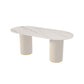 Simplicity Style Oval Dining Table Imitation Marble Home Furniture Clearhalo 'Dining Tables & Seating' 'Dining Tables' 'dining_table' 'furn' 'furn_dining_table' 'Furniture' 'Kitchen & Dining Furniture' 1200x1200_6d16f4ba-b88b-4e08-a612-560597ba06c8