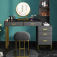 5 Drawers Makeup Table Desk Vanity Stone Top Vanity Table in Black