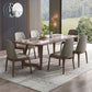 Stone Dining Set with Wooden Frame 1/4/5/7 Pcs Contemporary Dinette Set Clearhalo 'Dining Room Sets' 'Dining Tables & Seating' 'dining_room_set' 'furn' 'furn_dining_room_set' 'Furniture' 'Kitchen & Dining Furniture' 1200x1200_6d198723-4065-4b23-9a23-4fc093353416