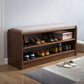13.78" W Modern Entryway Bench Rubberwood Bench with Shoe Storage Clearhalo 'Benches' 'Chairs & Seating' 'furn' 'furn_benches' 'Furniture' 'Living Room Furniture' 1200x1200_6d19e517-ac46-466e-9703-247f0066f7fa