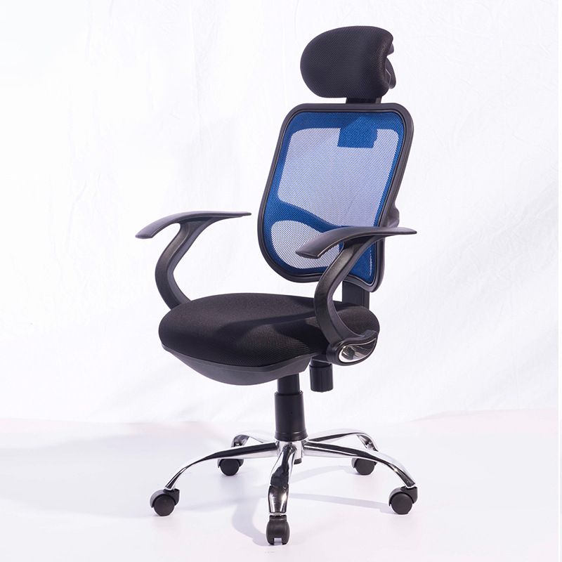 Modern Desk Chair Mesh Computer Chair High-Back Chair with Wheels and Pillow Clearhalo 'furn' 'furn_office_chair' 'Furniture' 'Office Chairs' 'Office Furniture' 'office_chair' 1200x1200_6d1bb933-bf40-4465-8a07-f85a9a77b763