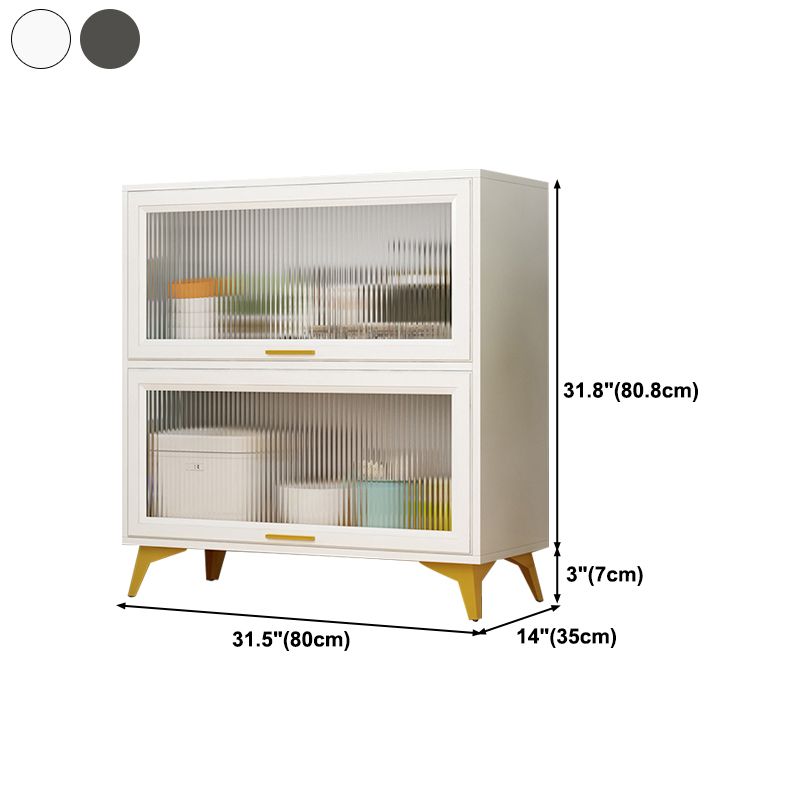 Sideboard in legno ingegnerizzato in stile glam Sideboard in vetro in vetro per soggiorno