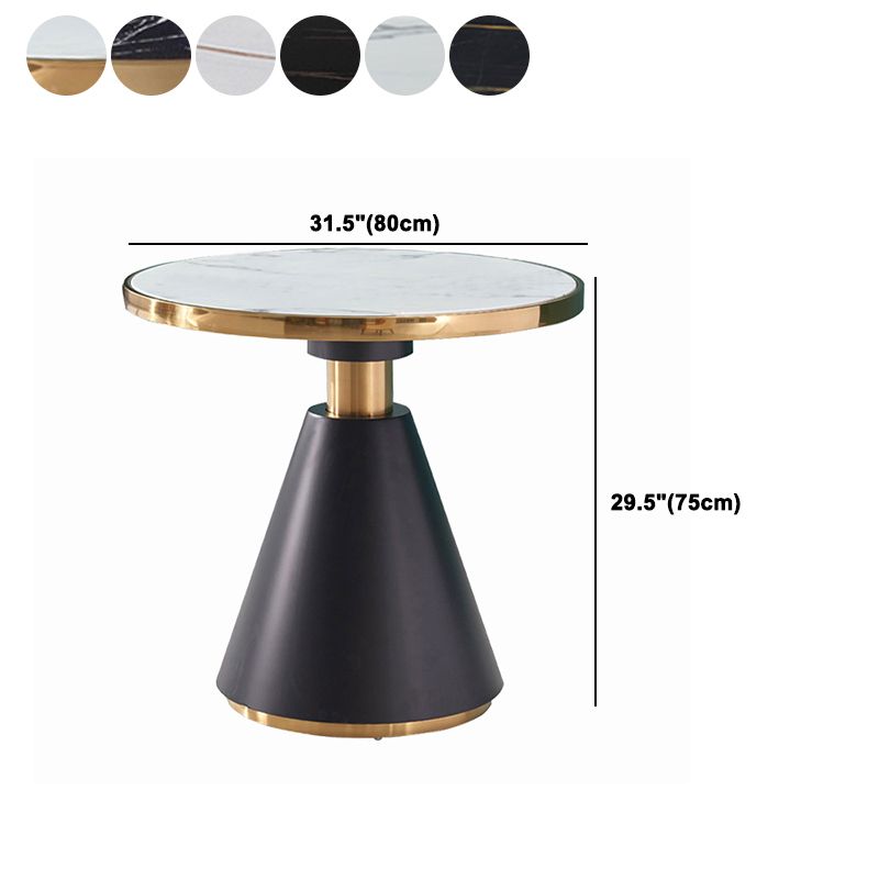 Metal Traditional Luxury Round Table Pedestal Dining Table for Dining Room Clearhalo 'Dining Tables & Seating' 'Dining Tables' 'dining_table' 'furn' 'furn_dining_table' 'Furniture' 'Kitchen & Dining Furniture' 1200x1200_6d2307de-31a0-49f8-9d9e-270d3d0ad36f