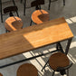 Industrial Style Bar Table Solid Wood Top Bistro Table with Trestle Base Clearhalo 'Bar Furniture' 'Bar Tables' 'bar_tables' 'furn' 'furn_bar_tables' 'Furniture' 'Kitchen & Dining Furniture' 1200x1200_6d255251-0431-4c14-9d3a-0bfa4b3c1373