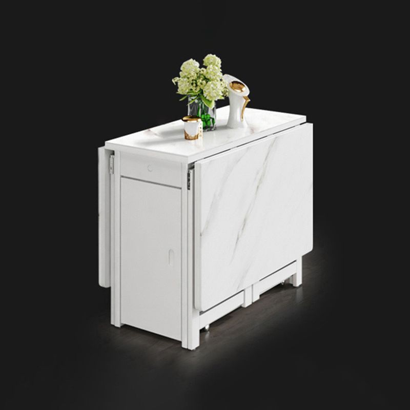 Foldable Sintered Stone Top Dining Table Modern Extendable Table with 4 Legs Clearhalo ' dining_table' 'Dining Tables & Seating' 'Dining Tables' 'furn' 'furn_dining_table' 'Furniture' 'furniture_dining_table' 'Kitchen & Dining Furniture' 'kitchen&dining_furn' 'kitchen' 'kitchen_dining_table' 1200x1200_6d25d402-1831-484d-a485-31ac4544e857