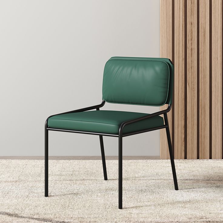 Modern Style Leather Open Back Upholstered Home Dining Side Chair Clearhalo 'Dining Chairs' 'Dining Tables & Seating' 'dining_chair' 'furn' 'furn_dining_chair' 'Furniture' 'Kitchen & Dining Furniture' 1200x1200_6d25f82f-c28d-41a3-9ea2-6ae967df9ff0